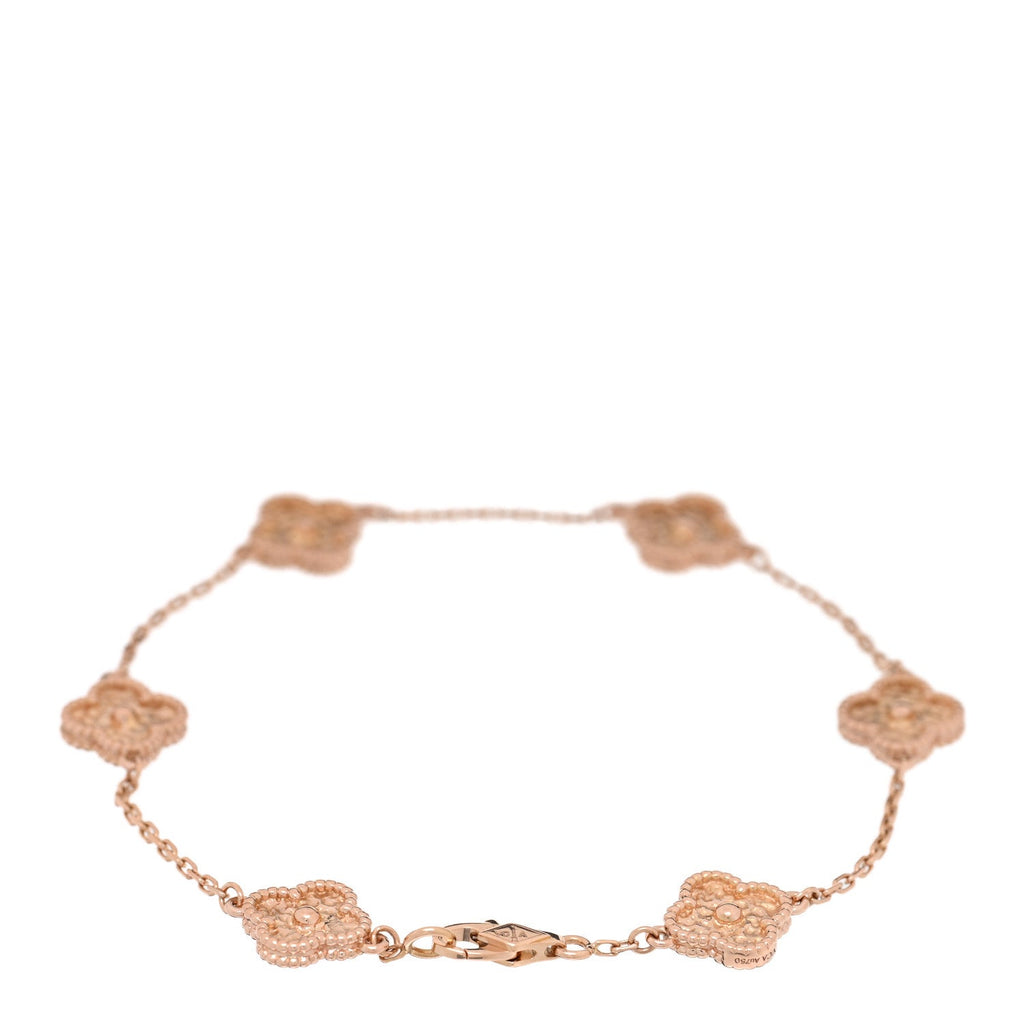 18K Rose Gold 6 Motifs Sweet Alhambra Bracelet