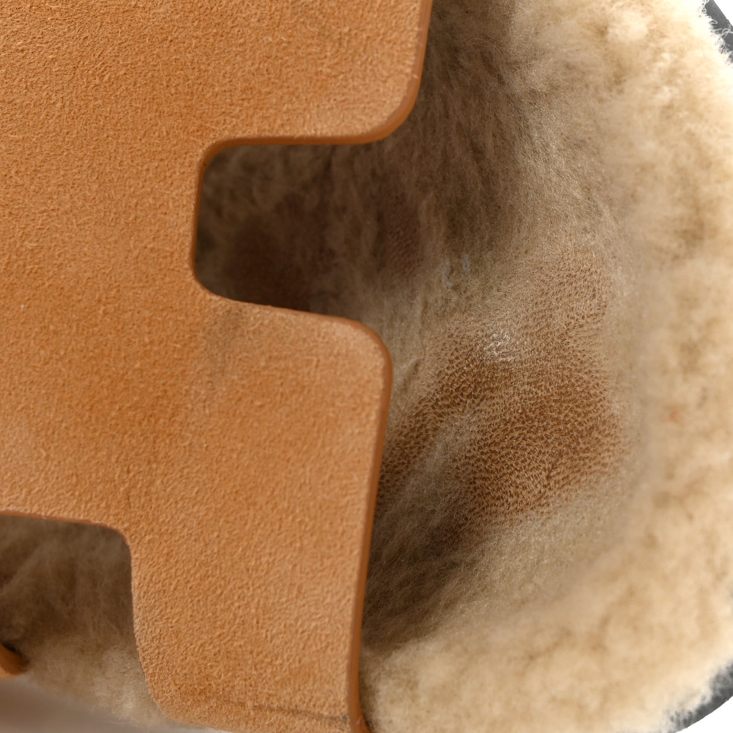 Suede Goatskin Woolskin Womens Chypre Sandals 37 Golden Beige