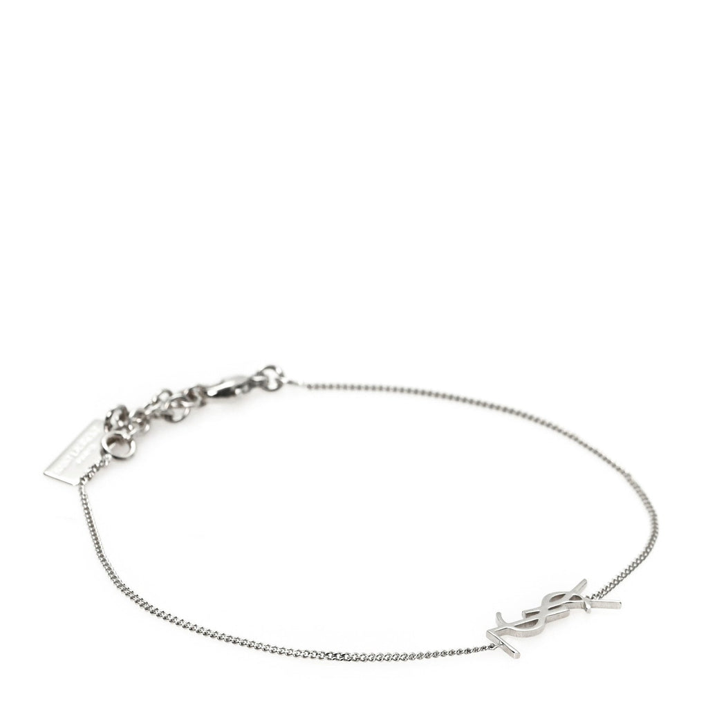 Brass Monogram Charm Bracelet Silver