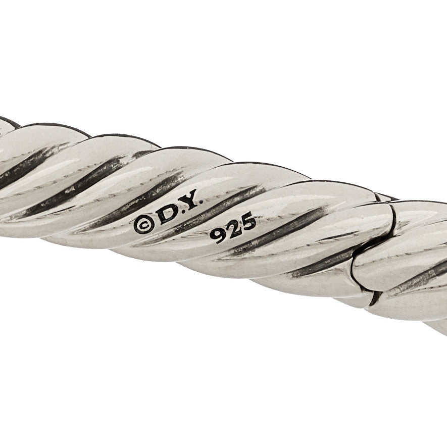 Sterling Silver 17mm Pure Form Cable Bracelet