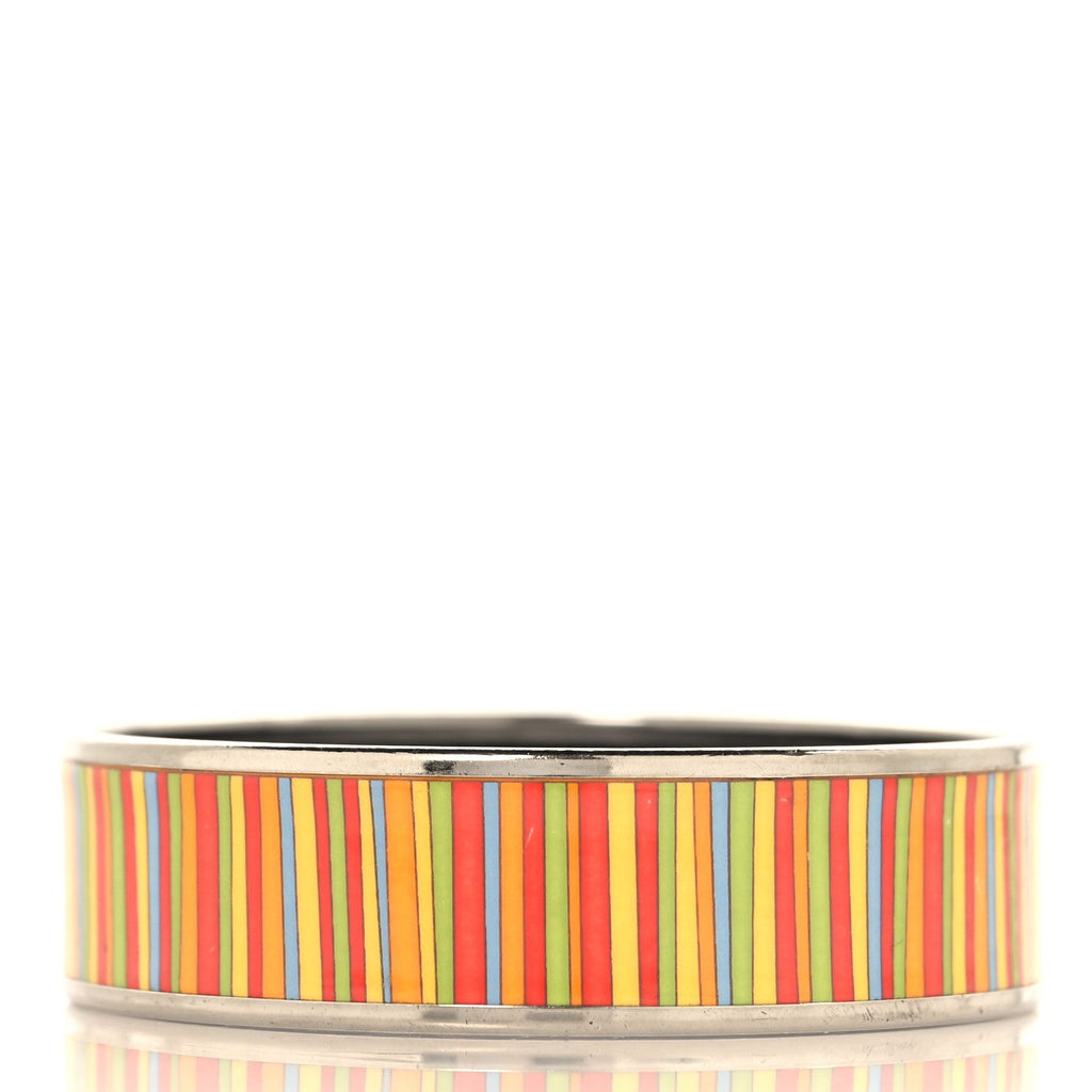 Enamel Printed Stripes Wide Bracelet 65