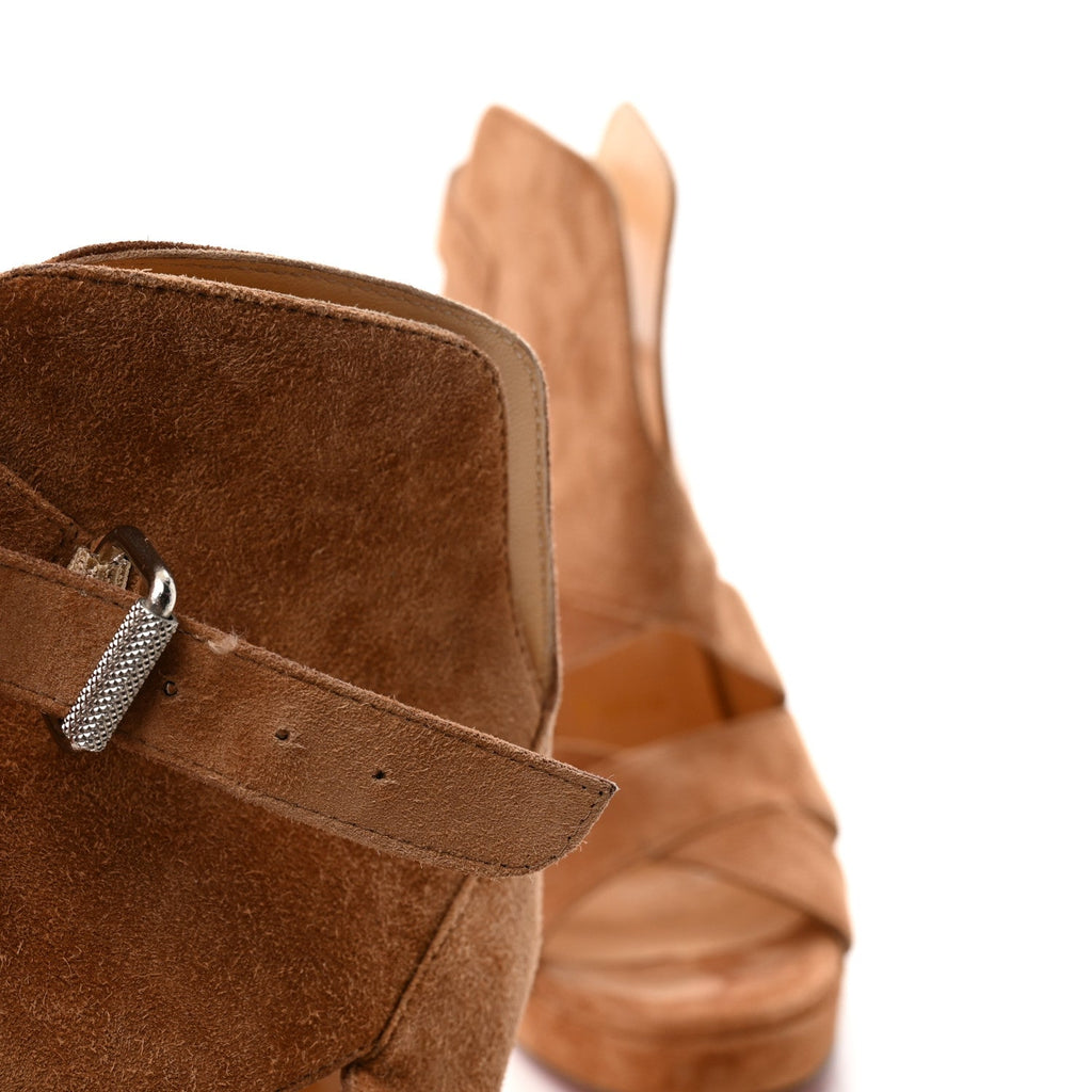 Suede Apron Lili 120 Pumps 36 Noisette