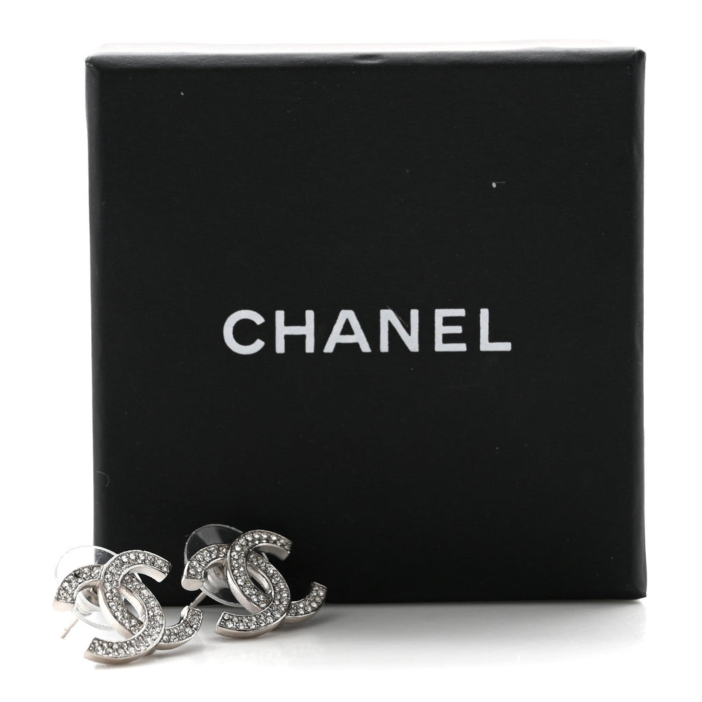 Crystal Palais Garnier CC Earrings Silver