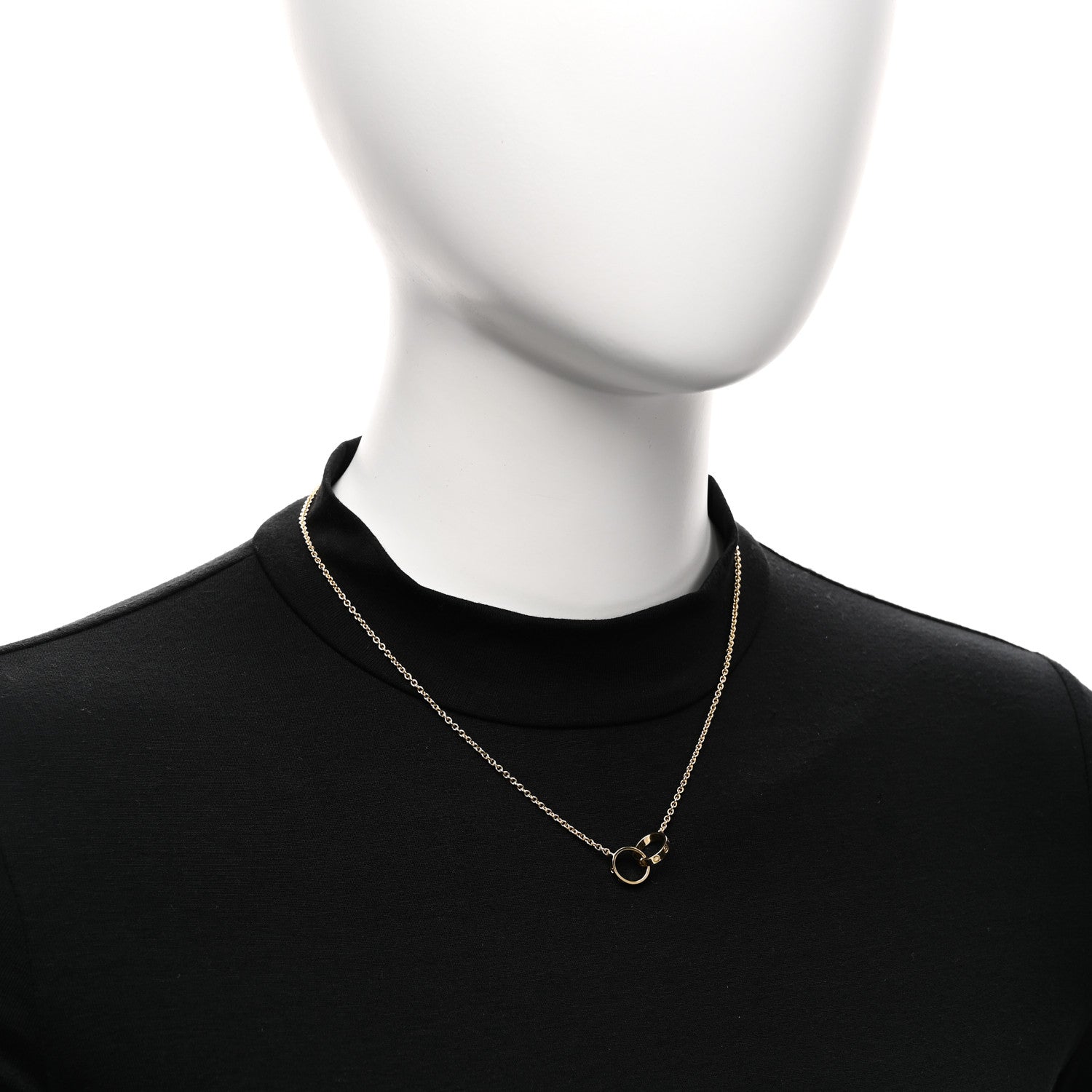 18K Yellow Gold Interlocking LOVE Necklace