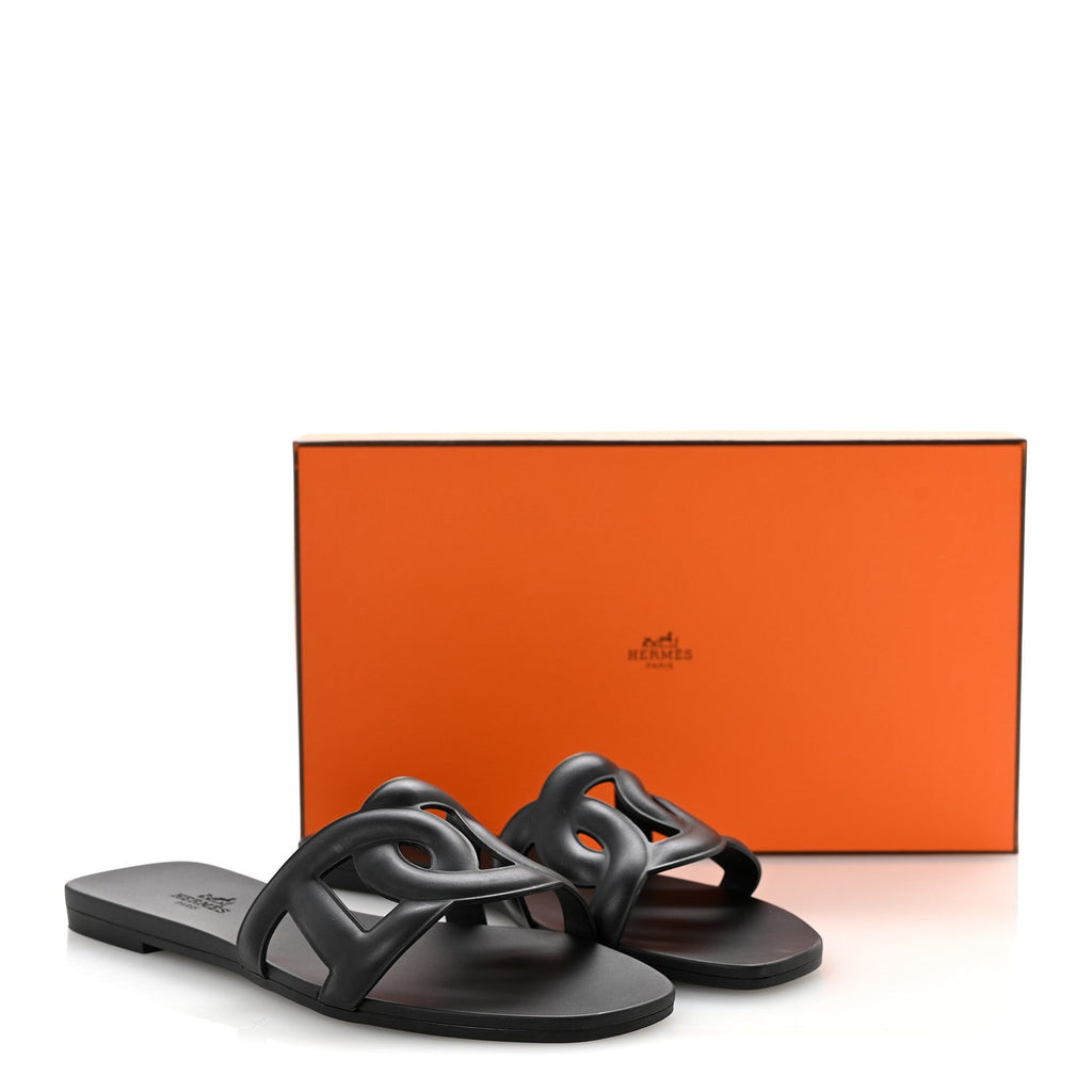 Rubber Aloha Sandals 36 Black