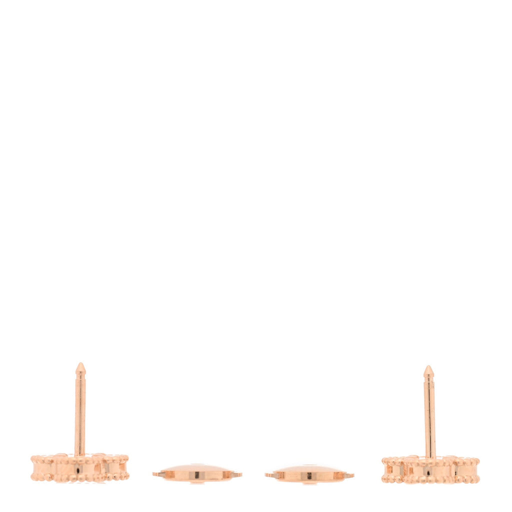 18K Rose Gold Carnelian Sweet Alhambra Earrings