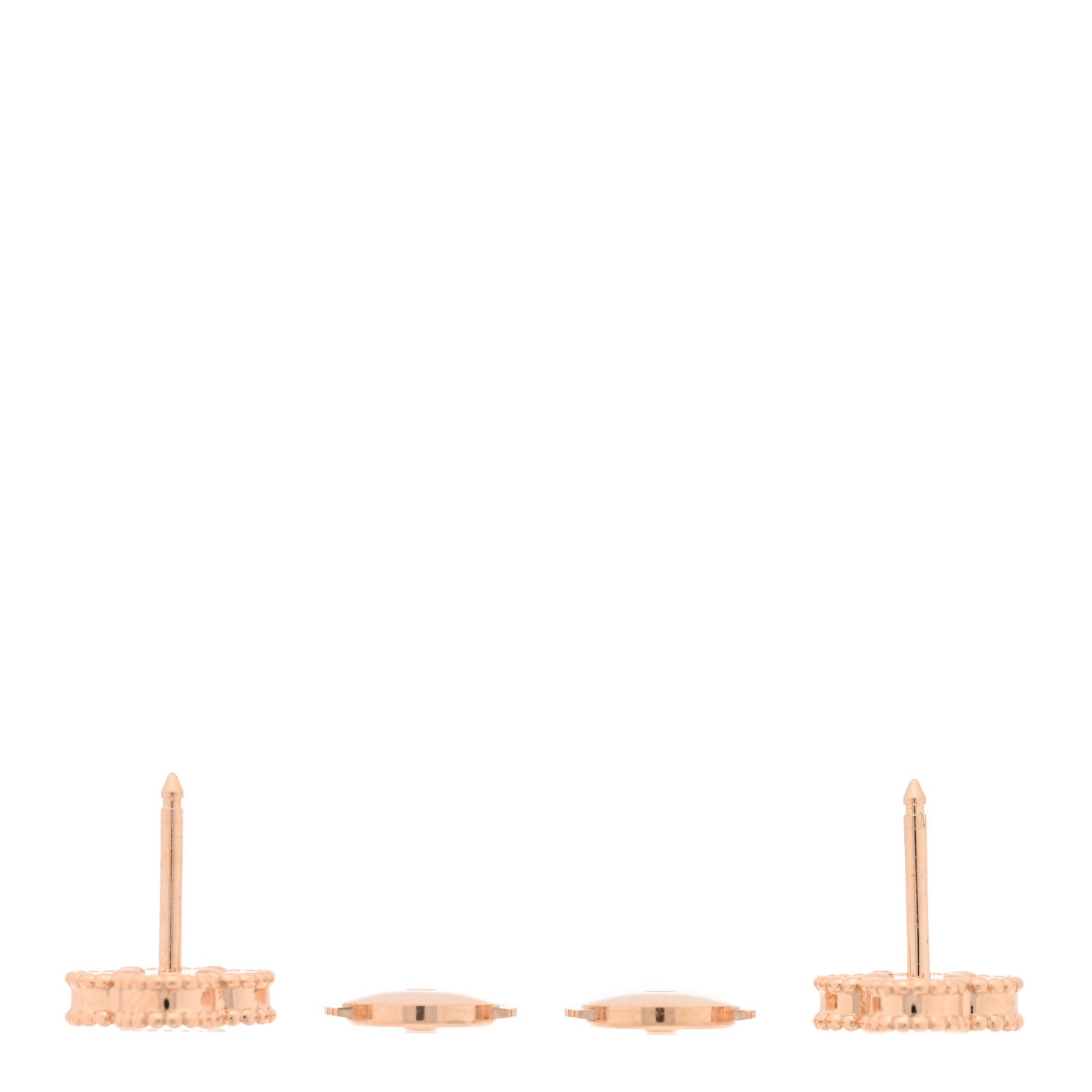 18K Rose Gold Carnelian Sweet Alhambra Earrings