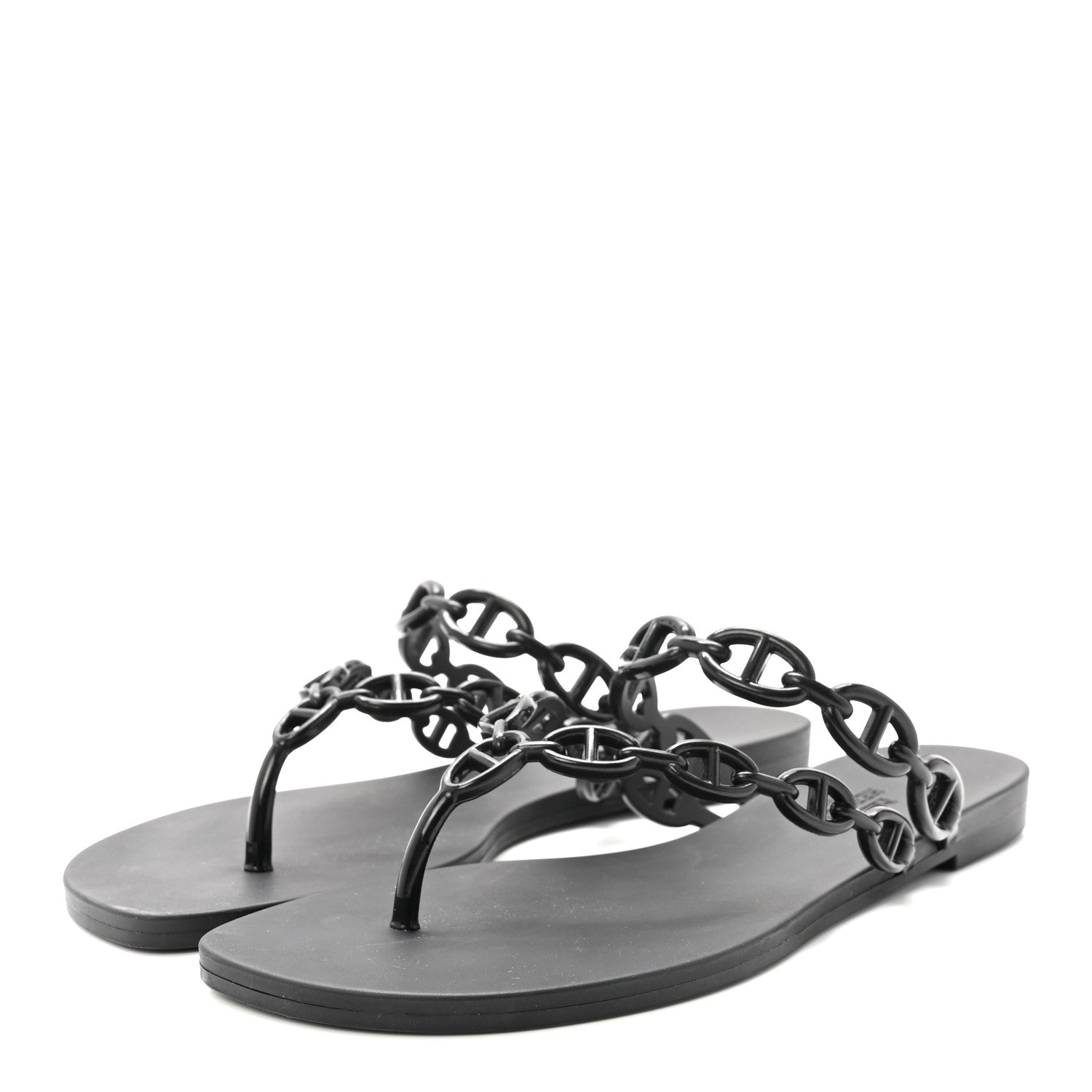 Rubber Chaine d'Ancre Island Sandals 38 Black