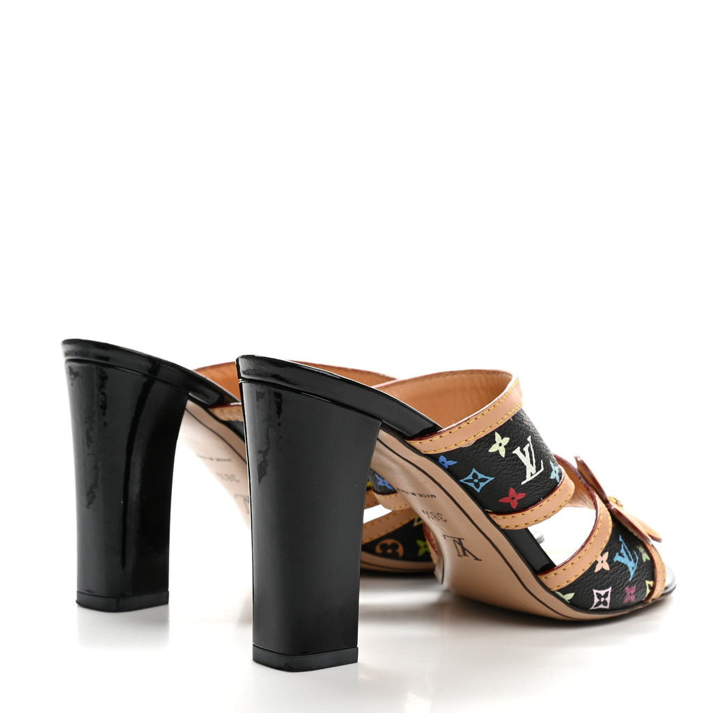 Monogram Multicolor Sandals 38.5 Black