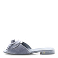 Velvet Pearl Camellia Slide Sandals 36.5 Gray