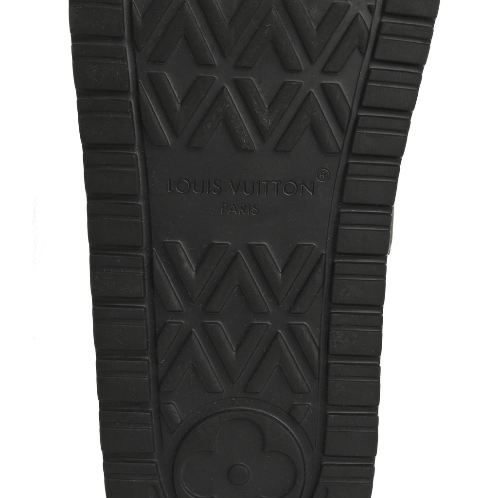 Monogram LV Sunset Comfort Flat Sandals 37.5 Cacao Brown