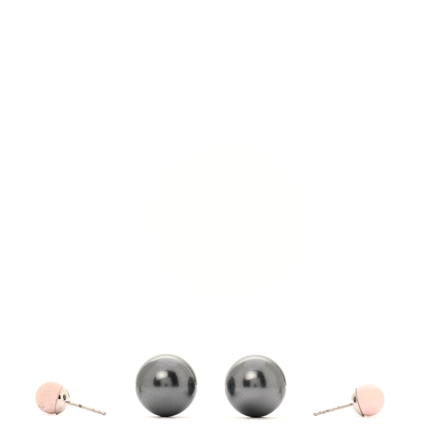 Pearl Mise En Dior Tribal Earrings Pink Grey