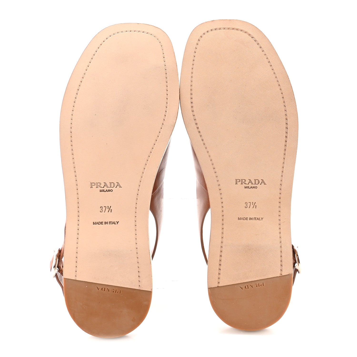 Natural Calfskin Crystal Slingback Sandals 37.5 Brandy