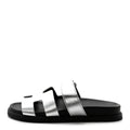 Metallic Goatskin Womens Chypre Sandals 36 Argent