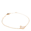 18K Yellow Gold Mother of Pearl Sweet Alhambra Butterfly Bracelet