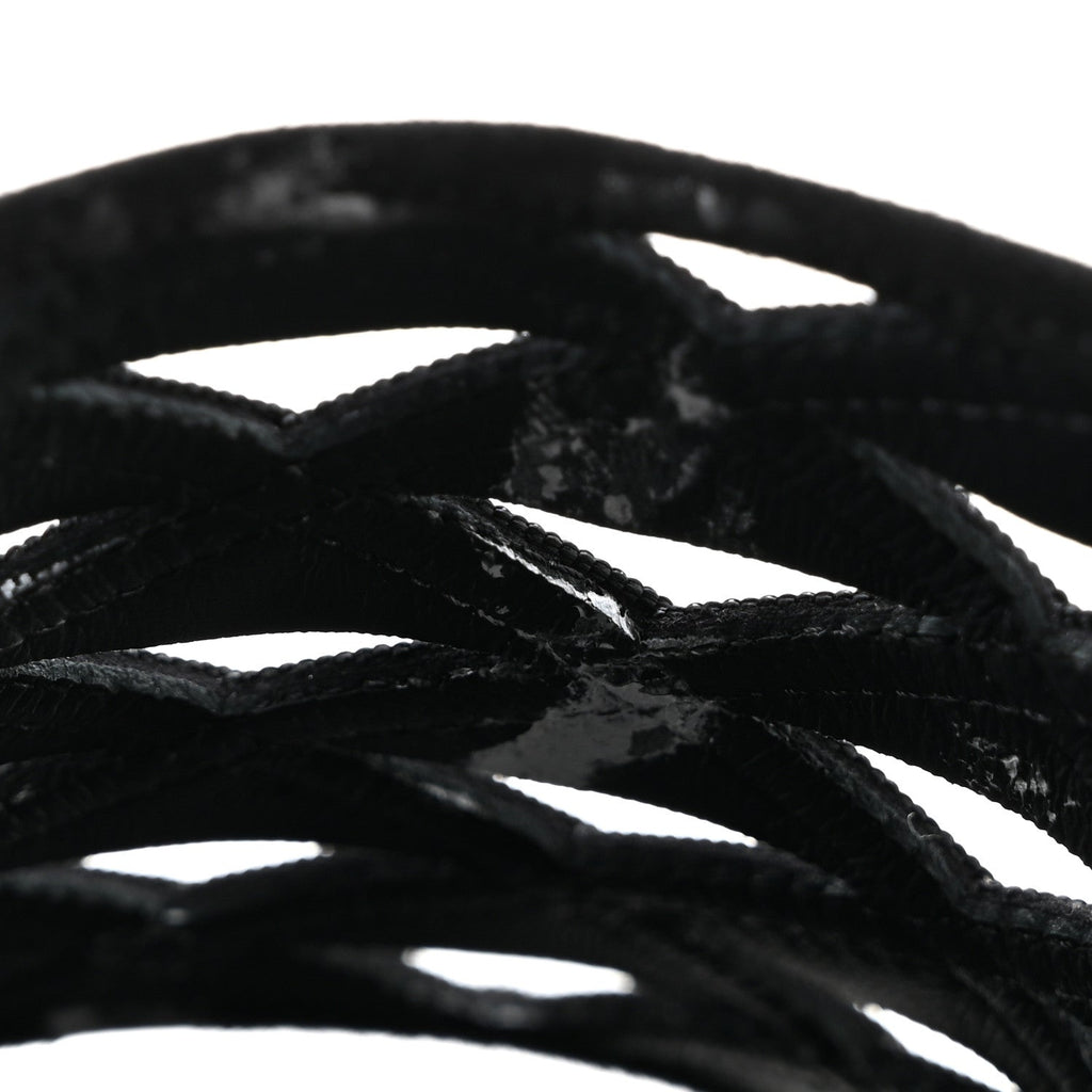 Suede Kidskin Grosgrain Sandals 39 Black