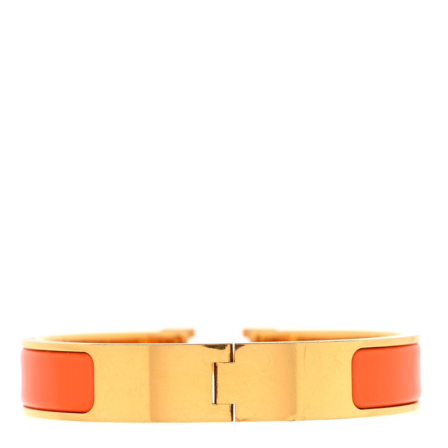 Enamel Narrow Clic Clac H Bracelet PM Orange