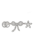 18K White Gold Diamond Flora Bow Flower Ring M