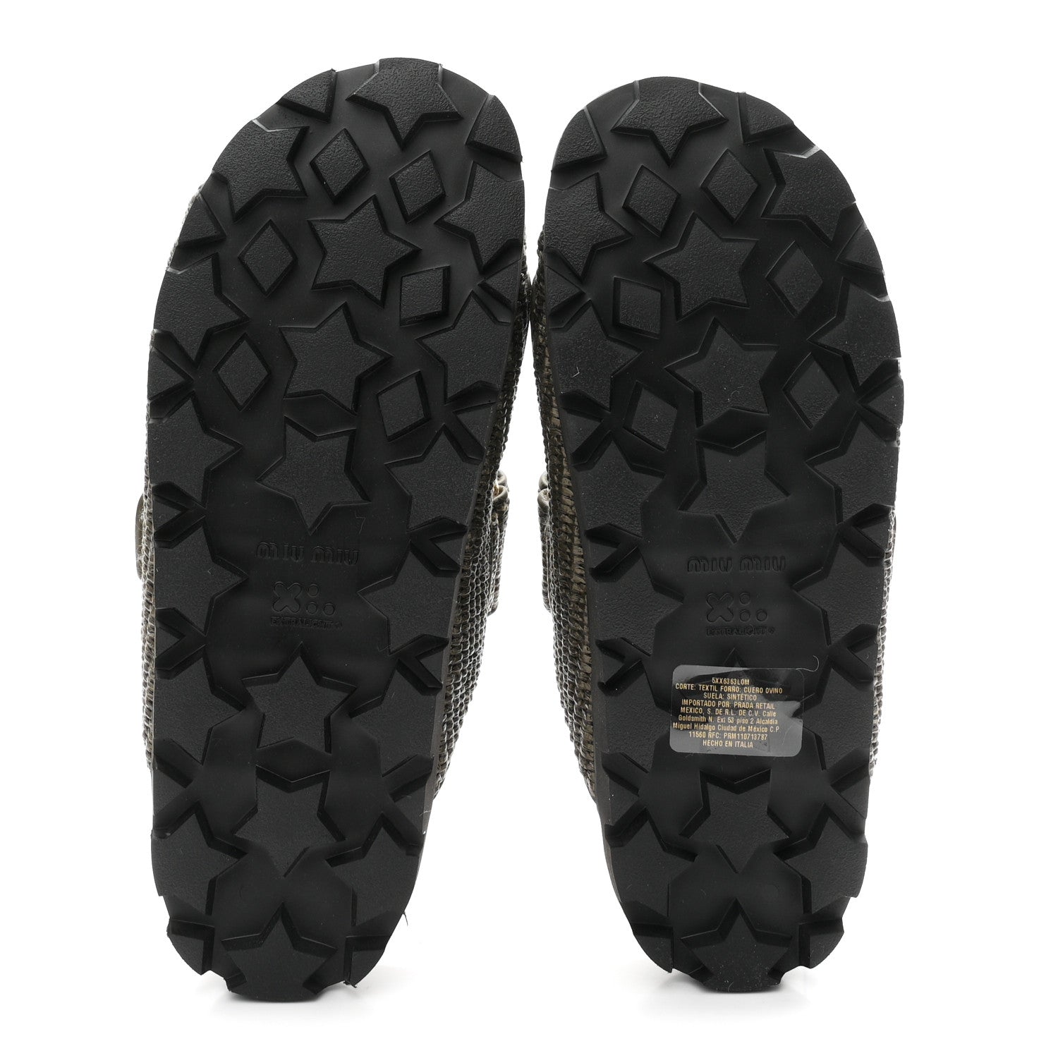 Raffia Logo Slide Sandals 38.5 Militare