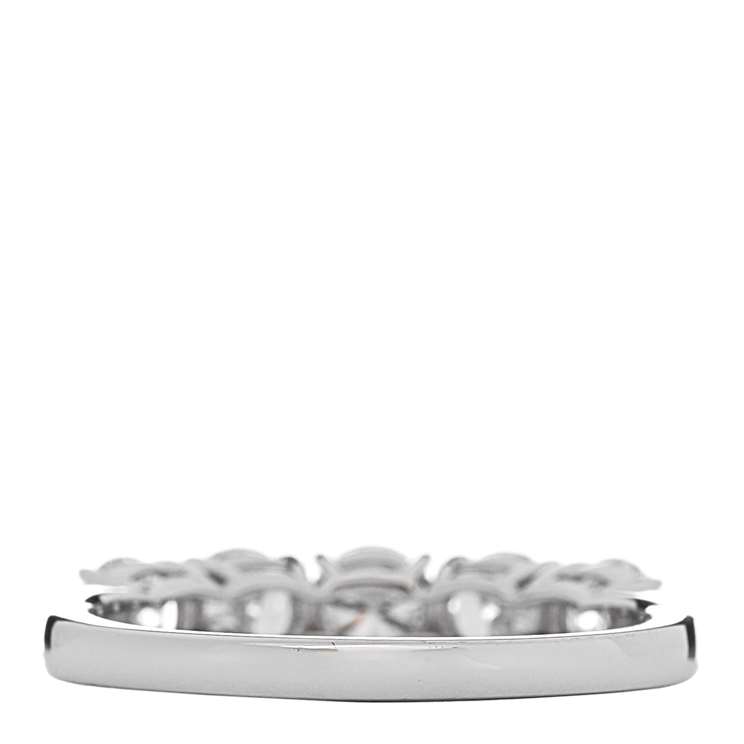 PARKER & WEST Platinum Diamond 1.04ct Half Eternity Band Ring 52 6