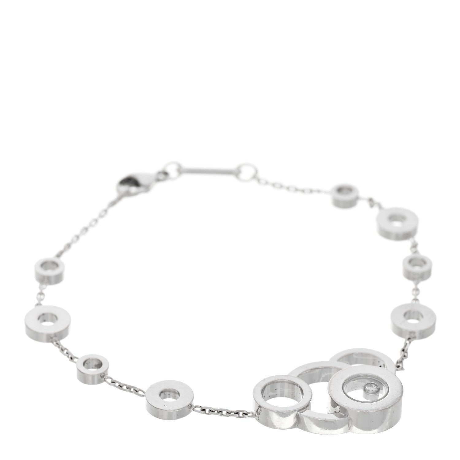 18K White Gold Diamond Happy Bubbles Bracelet