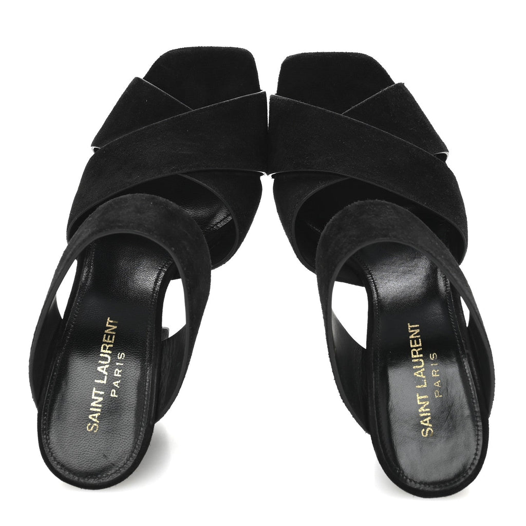 Suede Oak 100 Mule Sandals 37 Black