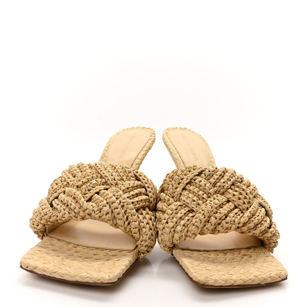 Raffia Intrecciato Lido Mule 90 Sandals 40 Cane Sugar