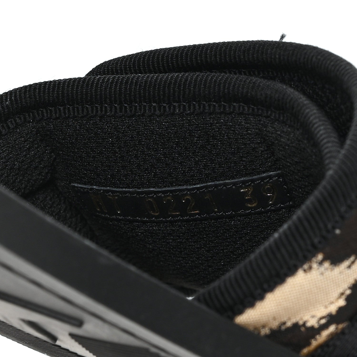 Technical Stretch Fabric Leopard Dio(r)evolution Slide Sandals 39 Black Natural