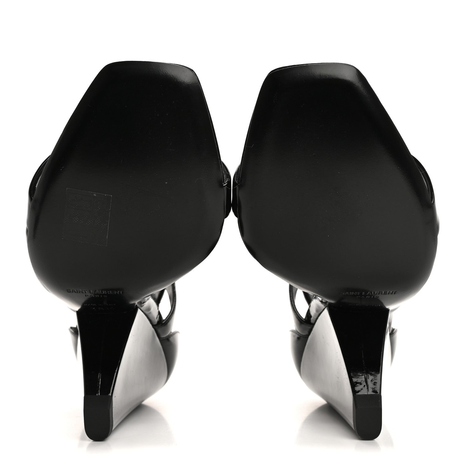 Patent Niki Crossed 105 Sandals 38.5 Black