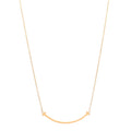 18K Rose Gold Small T Smile Pendant Necklace