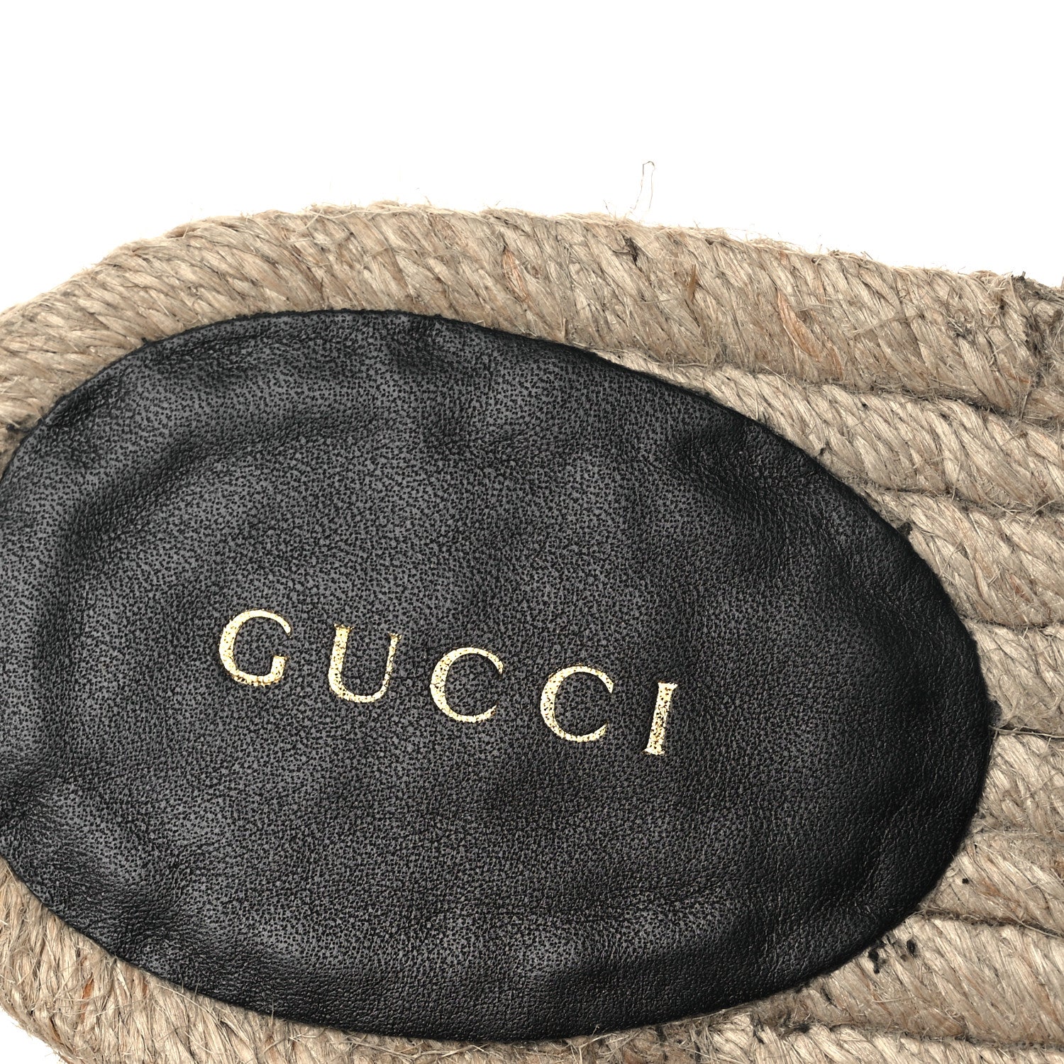 Monogram Matelasse GG Marmont Espadrille 20mm Slide Sandals 40 Beige Ebony Black