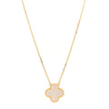 18K Yellow Gold Mother of Pearl Vintage Alhambra Pendant Necklace