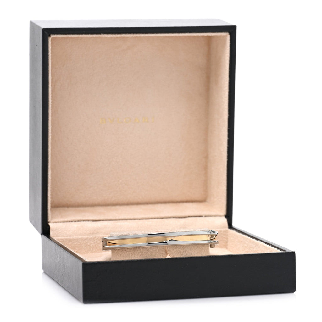 18K Yellow Gold Stainless Steel B.Zero1 Bangle Bracelet S