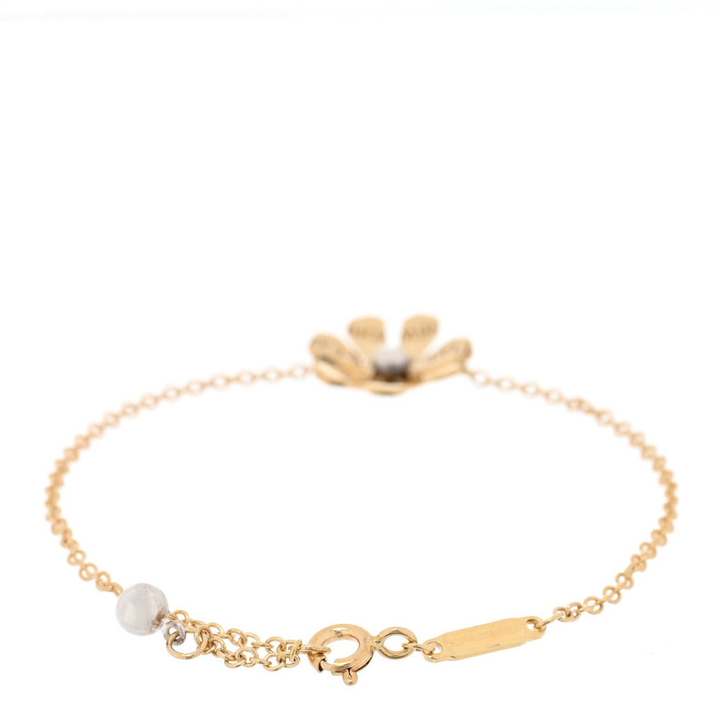18K Yellow Gold Sterling Silver Return to Tiffany Love Bugs Daisy Bracelet
