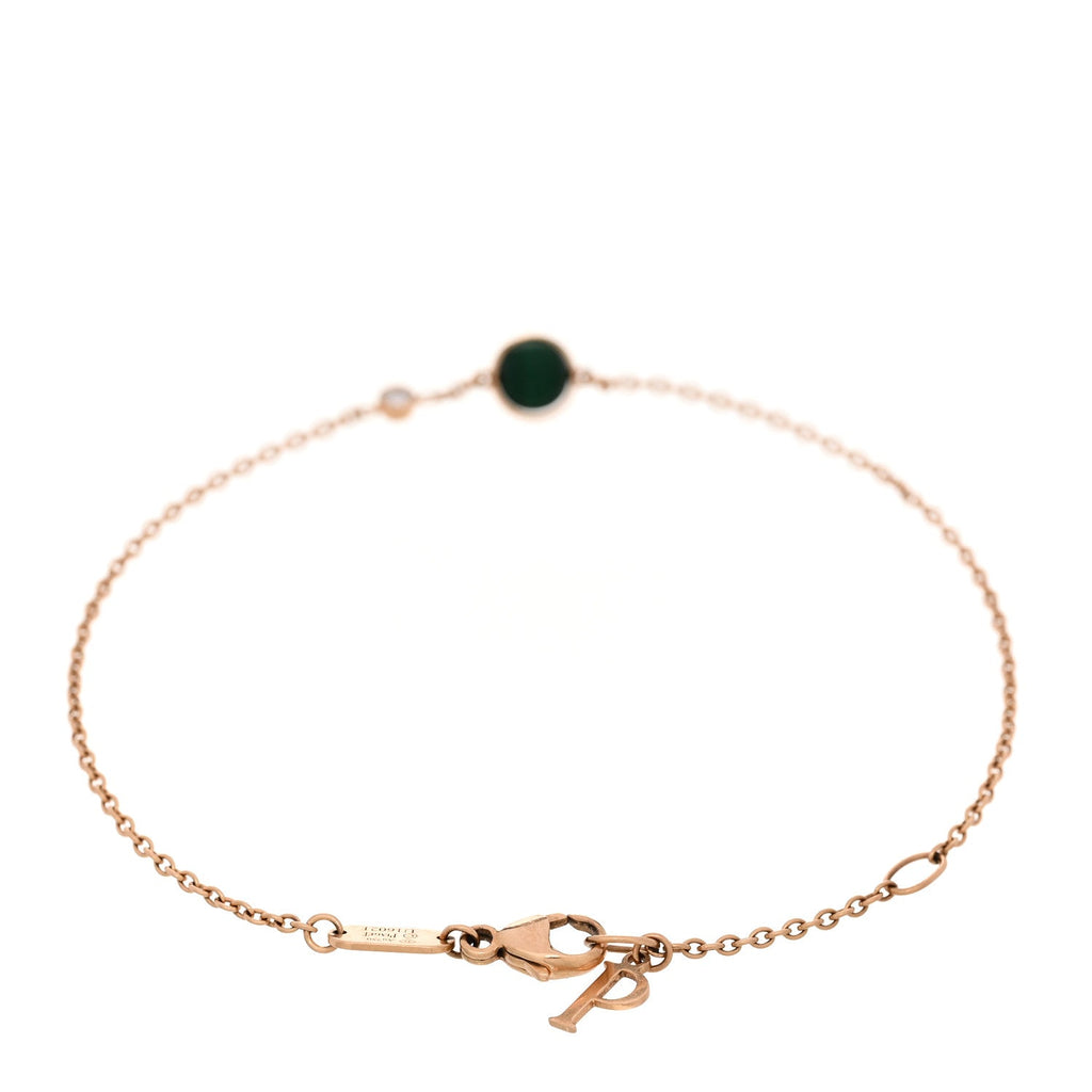 18K Rose Gold Malachite Diamond Possession Bracelet