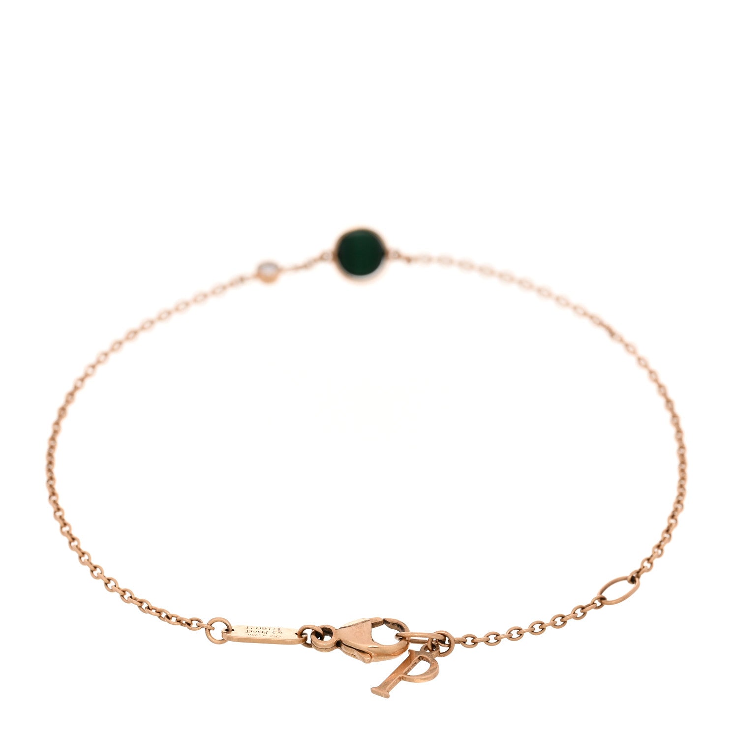 18K Rose Gold Malachite Diamond Possession Bracelet