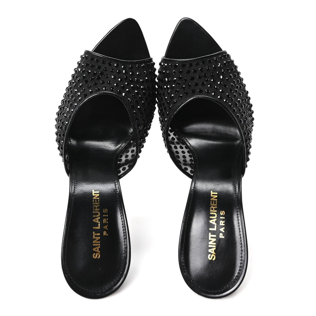 Tulle Strass Gippy 110 Mule Sandals 38 Black