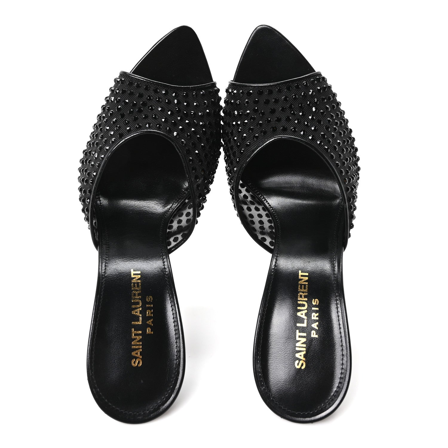 Tulle Strass Gippy 110 Mule Sandals 38 Black