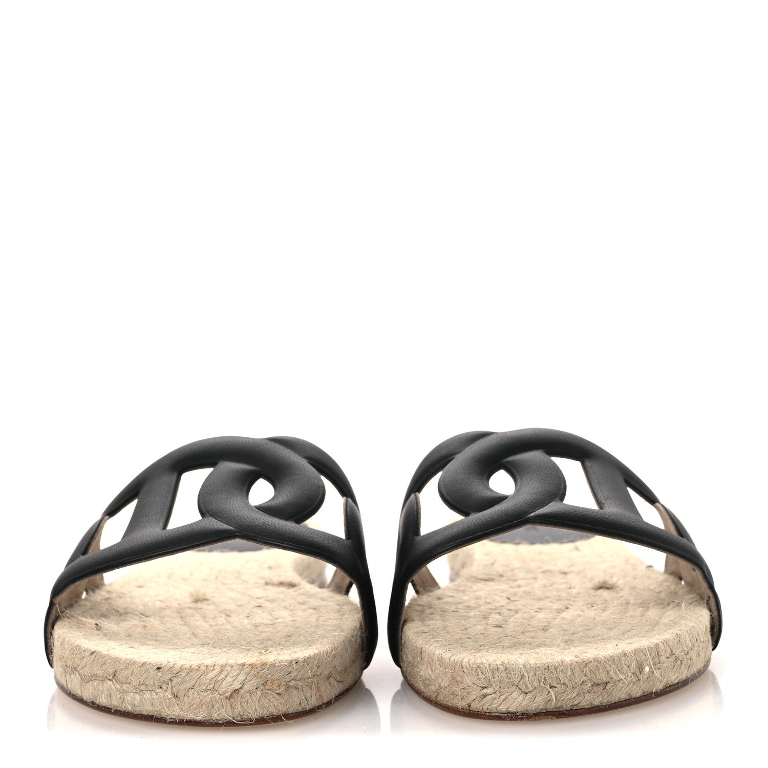 Nappa Famosa Espadrille Sandals 37 Black