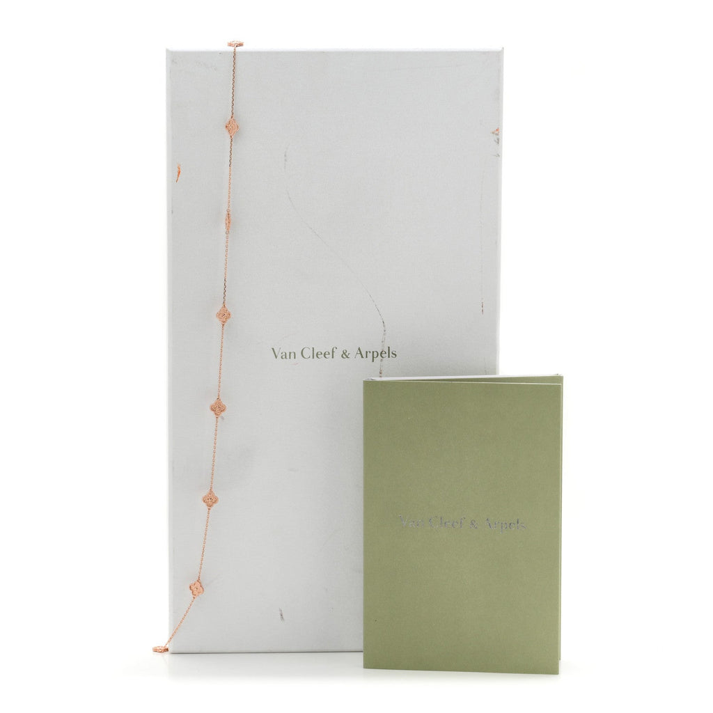 18K Rose Gold 16 Motifs Sweet Alhambra Necklace
