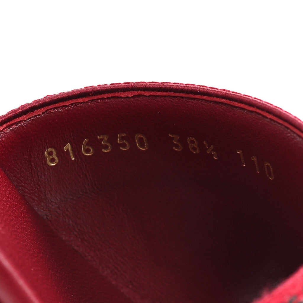 Canvas Web Womens Slide Sandals 38.5 Red Bordeaux