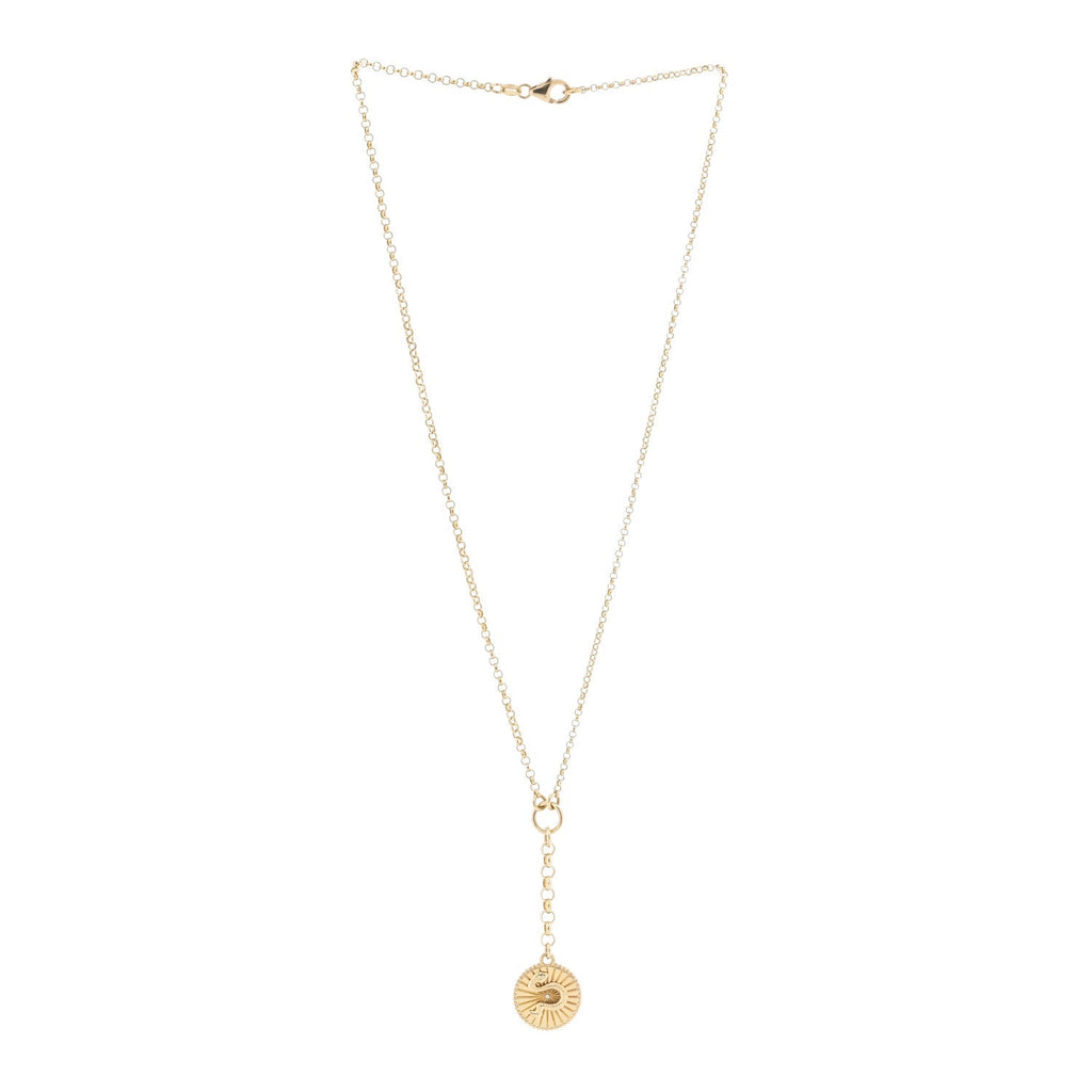 18K Yellow Gold Diamond Wholeness Small Mixed Belcher Chain Necklace
