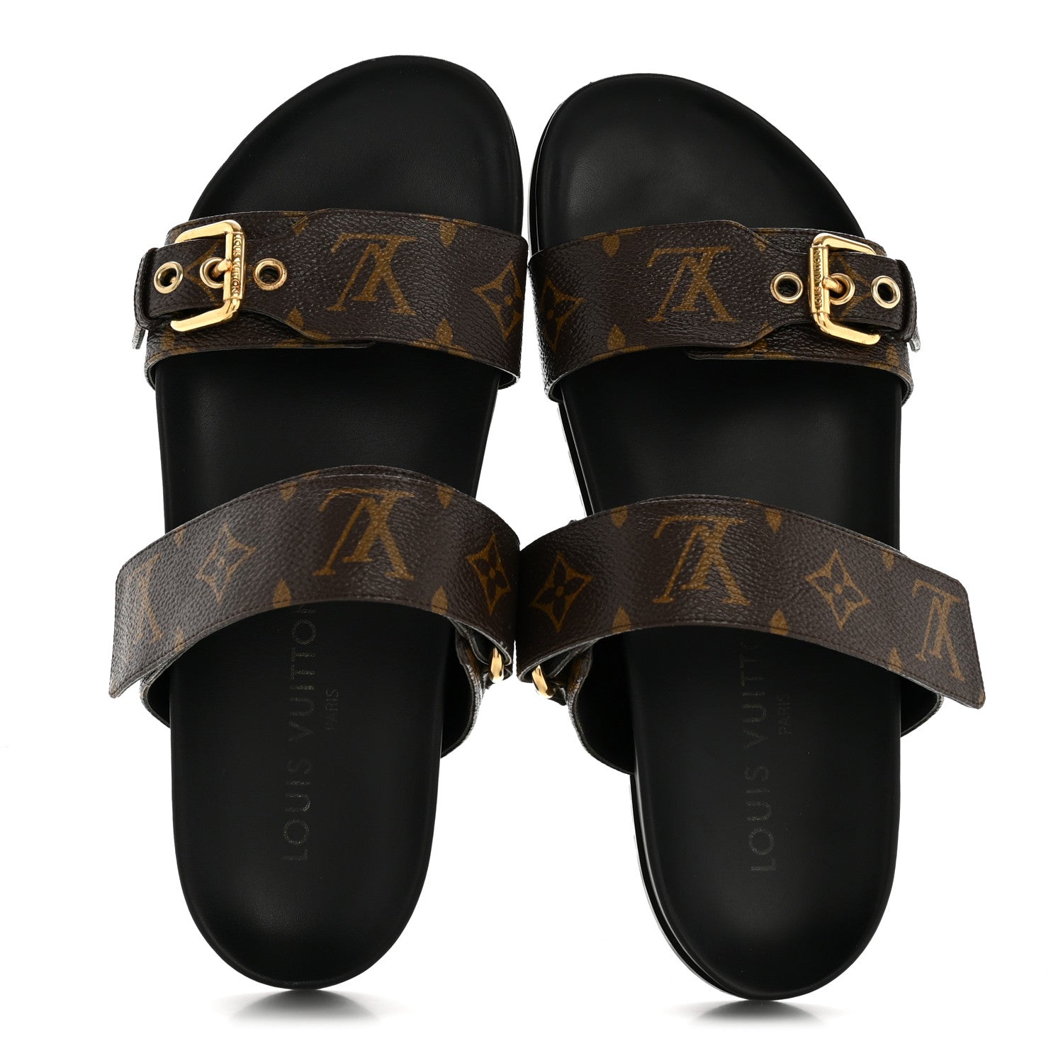 Monogram Bom Dia Mule Sandals 39 Black