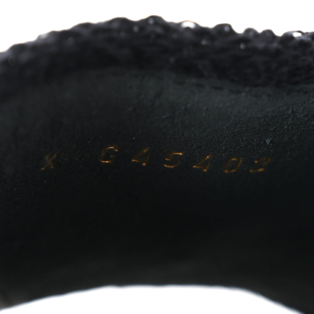 Cotton Logo Mule Sandals 41 Black White