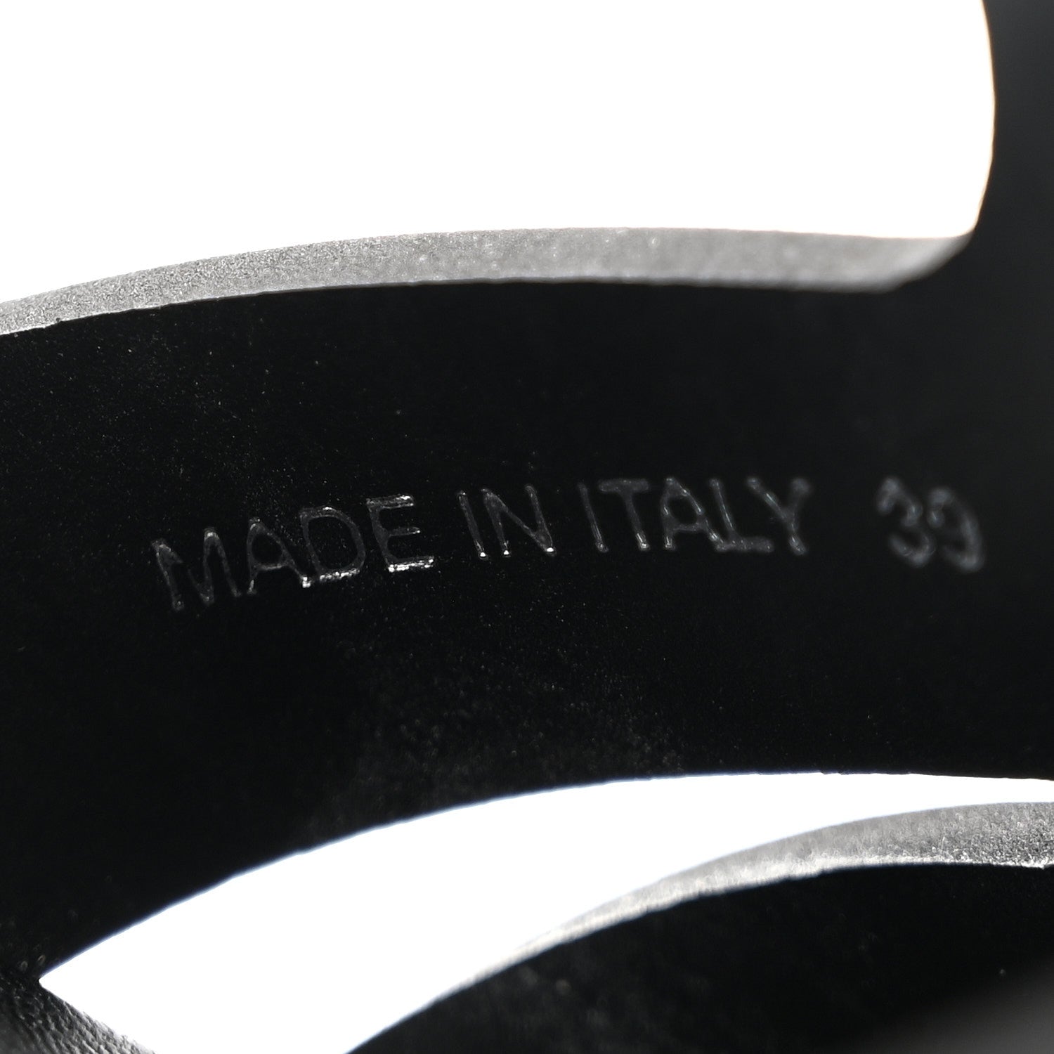 Foam Rubber Metal Triangle Logo 50mm Cage Sandals 39 Black