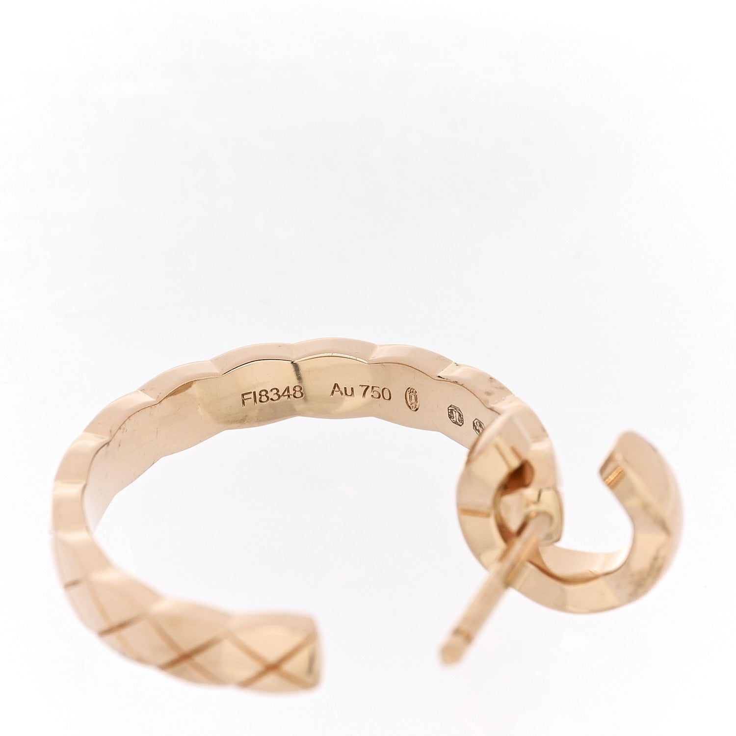 18K Beige Gold Medium Coco Crush Hoop Earrings
