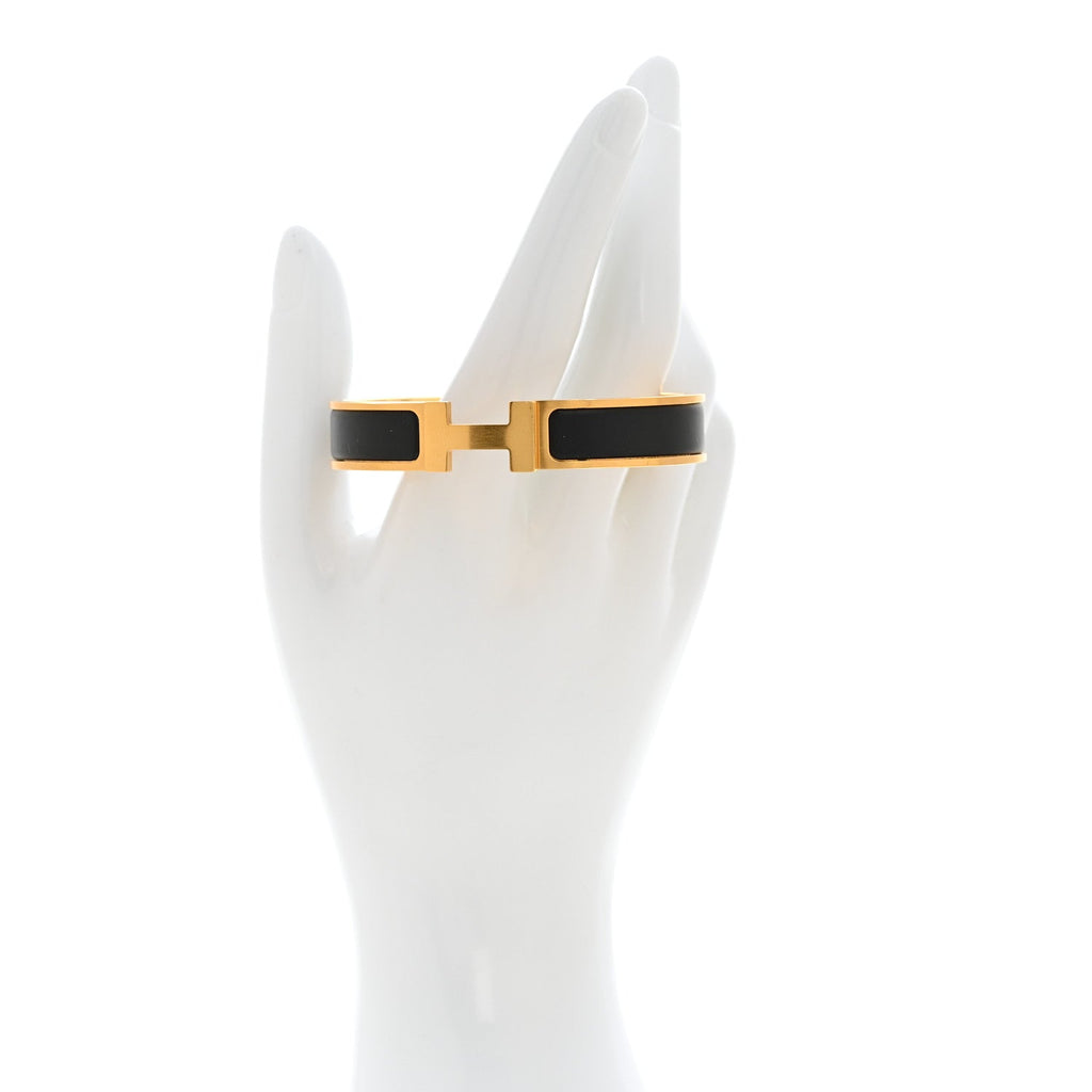 Matte Enamel Narrow Clic Clac HH Bracelet T4 Black