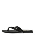 Crepe Satin Laszlo Sandals 39.5 Black