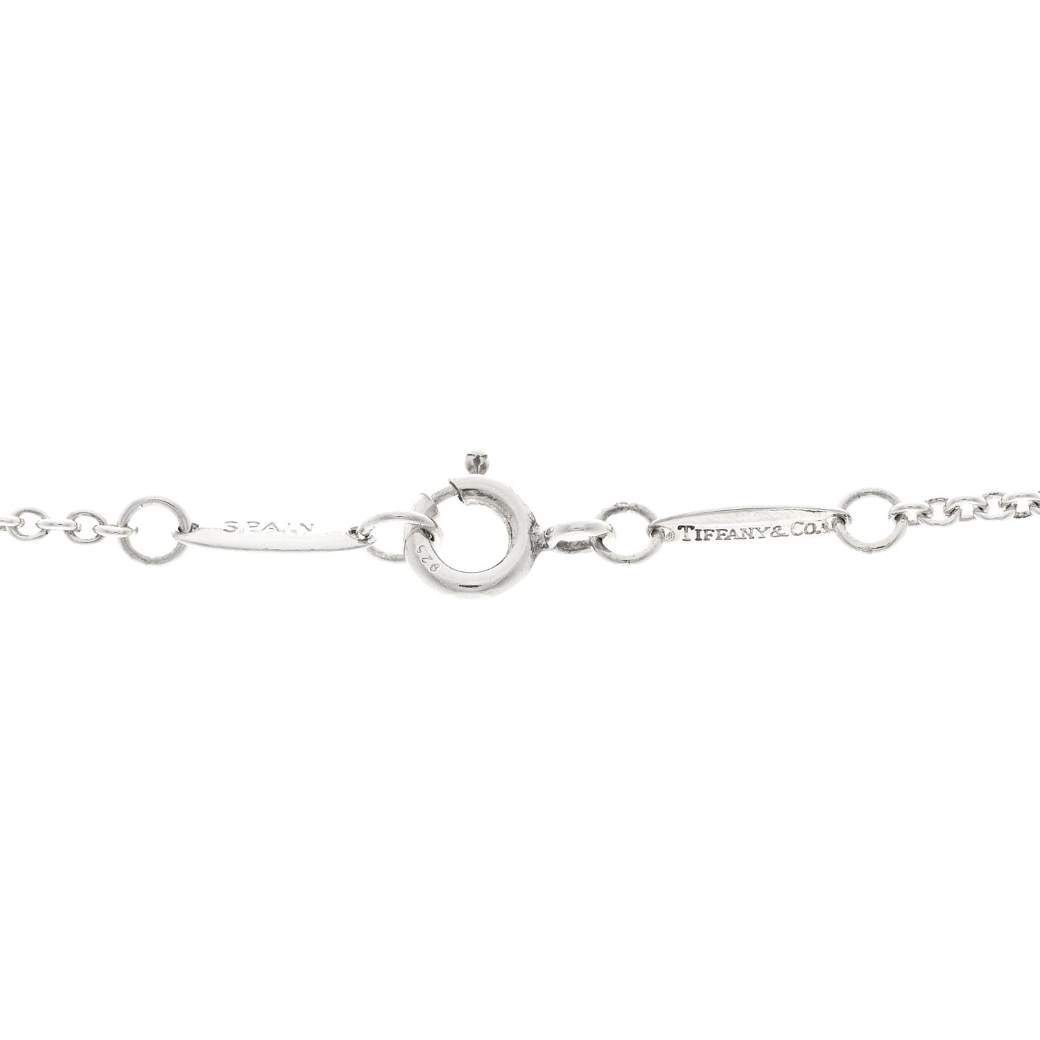 Sterling Silver 22mm Elsa Peretti Open Heart Pendant Necklace