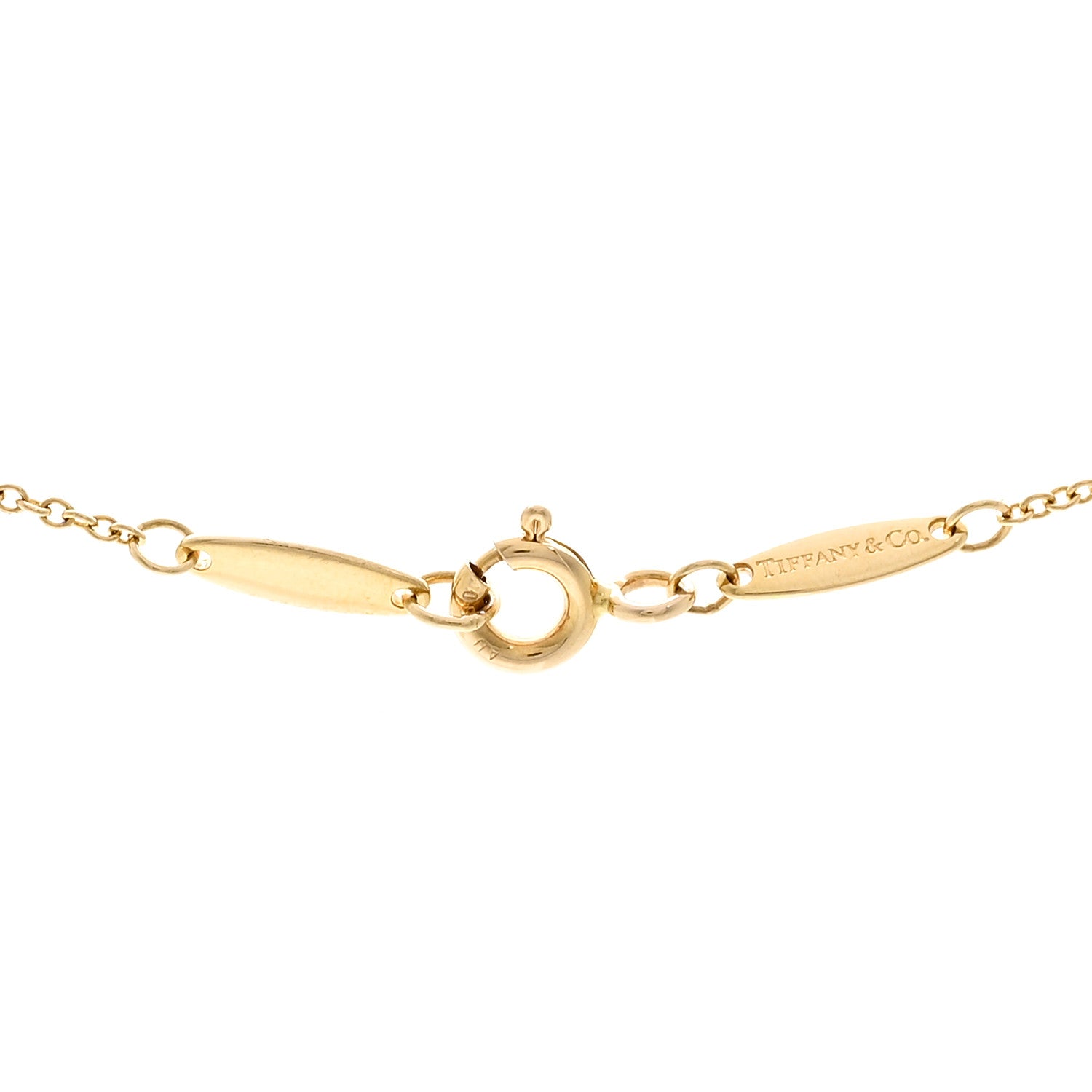 18K Yellow Gold Diamond .10ct Elsa Peretti Diamonds by the Yard Pendant Necklace